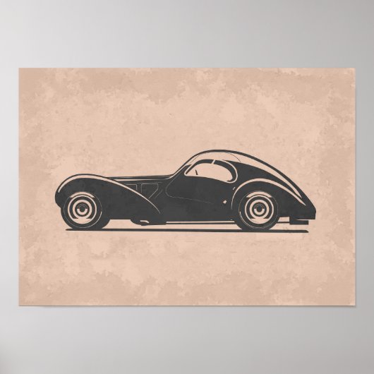 Retro Car Artwork Poster (Voorkant)