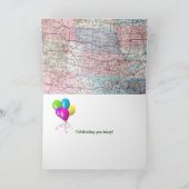 Retro Car for Grandpa's Birthday Kaart (Binnen)