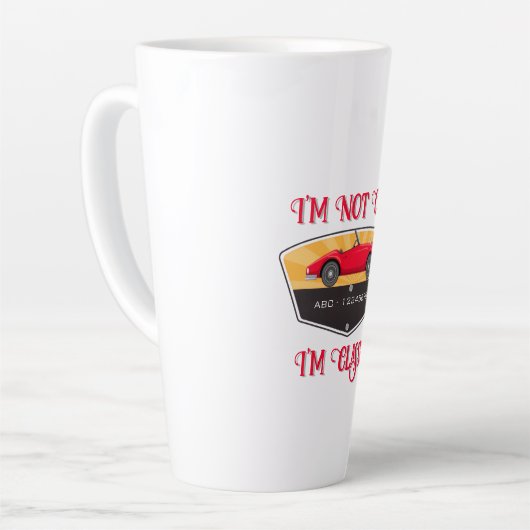  Retro Car Lover Latte Mok (Linkerhoek)