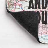 Retro Car on Road Map Muismat (Hoek)