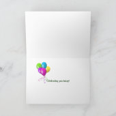 retro Car op wegenkaart voor verjaardag Kaart (Binnen)