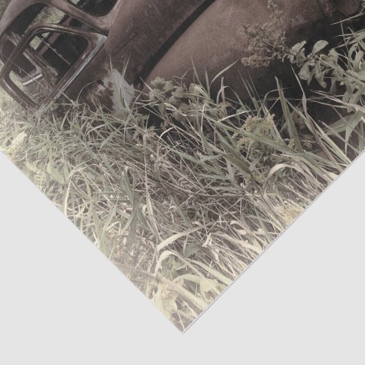  Retro Car Rustic Brown Old Antiek Tissuepapier (Detail)