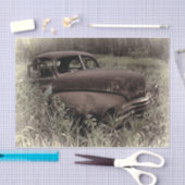  Retro Car Rustic Brown Old Antiek Tissuepapier (Craft)