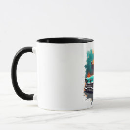 Retro Car Skyline Vibes Coffee Cup Mok