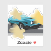 Retro Car Star Aesthetic Sticker (Vel)