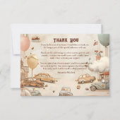 Retro Car Themed Kids Birthday Bedankkaart (Voorkant)