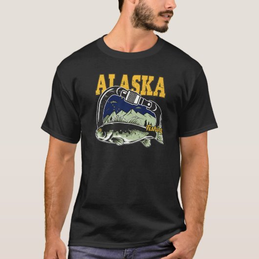 Retro Carabiner Alaska Vist T-shirt (Voorkant)