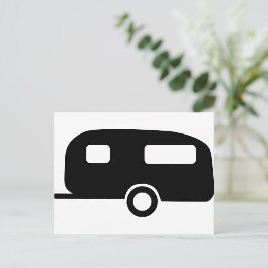 Retro Caravan Briefkaart (Staand voorkant)