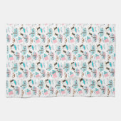 Retro Caravan Camping Cute Pattern Theedoek (Horizontaal)