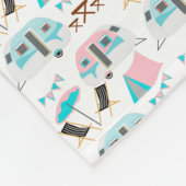 Retro Caravan Camping Cute Personalized Fleece Deken (Hoek)