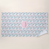 Retro Caravan Camping Cute Personalized Strandlaken (Voorkant)