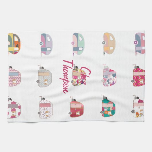 Retro Caravan Owner's Kitchen Towels Theedoek (Horizontaal)