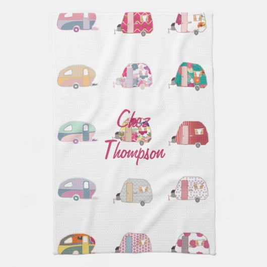 Retro Caravan Owner's Kitchen Towels Theedoek (Verticaal)