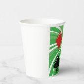 Retro Card Suits Vibrant Red and Black Papieren Bekers (Rechts)