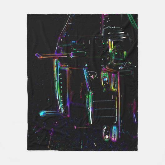 Retro Cargo Truck Art Fleece Deken (Voorkant)