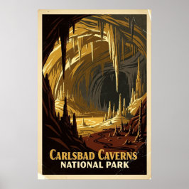 Retro Carlsbad Caverns National Park Poster
