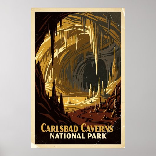 Retro Carlsbad Caverns National Park Poster (Voorkant)