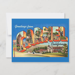 Retro Carmel Californië Groet Briefkaart