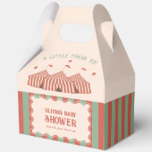 Retro  Carnaval Circus Baby shower Bedankdoosjes (Achterkant)