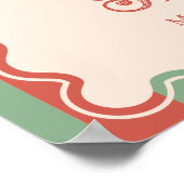 Retro  Carnaval Circus Baby shower Welkom Poster (Hoek)