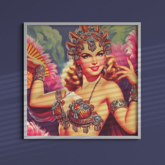 Retro Carnaval Pin-up Poster