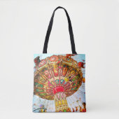 retro carnaval swing ride kleurrijke foto tote bag (Voorkant)
