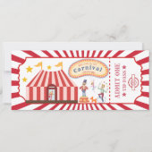 Retro carnaval thema verjaardag kaart (Voorkant)