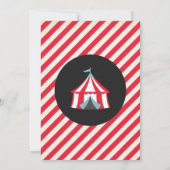 Retro Carnival Circus Animals Baby shower Uitnodig Kaart (Achterkant)