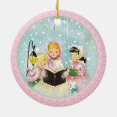 Retro Carolers Christmas Holiday Tree Ornament (Achterkant)