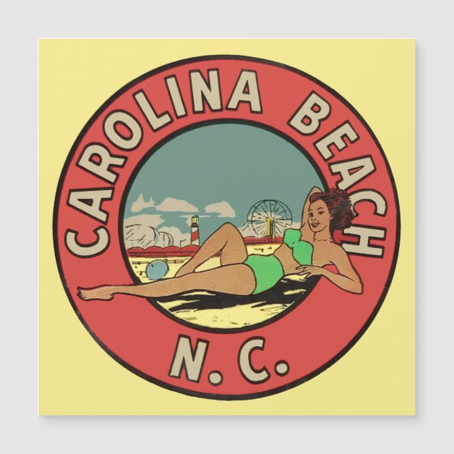 Retro Carolina Beach Rondel (Voorkant)