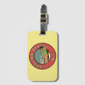Retro Carolina Beach Rondel Bagagelabel (Voorkant (verticaal))