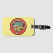 Retro Carolina Beach Rondel Bagagelabel (Voorkant (horizontaal))