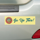 Retro Carolina Beach Rondel Bumpersticker (Op auto)