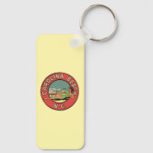 Retro Carolina Beach Rondel Sleutelhanger (Achterkant)