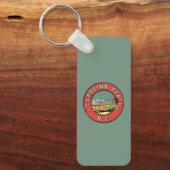 Retro Carolina Beach Rondel Sleutelhanger (Voorkant)