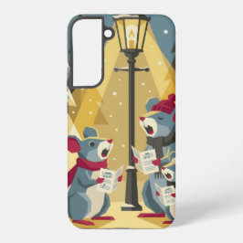 Retro Caroling Mice Phonehoesje - Samsung Samsung Galaxy Hoesje