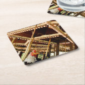 Retro Carousel Kartonnen Onderzetters (Schuin)