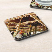 Retro Carousel Rooster Bier Onderzetter (Linkerzijde)