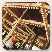 Retro Carousel Rooster Bier Onderzetter (Voorkant)