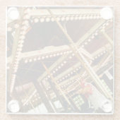 Retro Carousel Rooster Glazen Onderzetter (Achterkant)