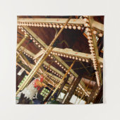 Retro Carousel Rooster Wandkleed (Voorkant)