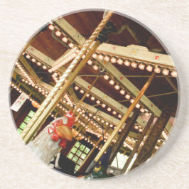 Retro Carousel Rooster Zandsteen Onderzetter