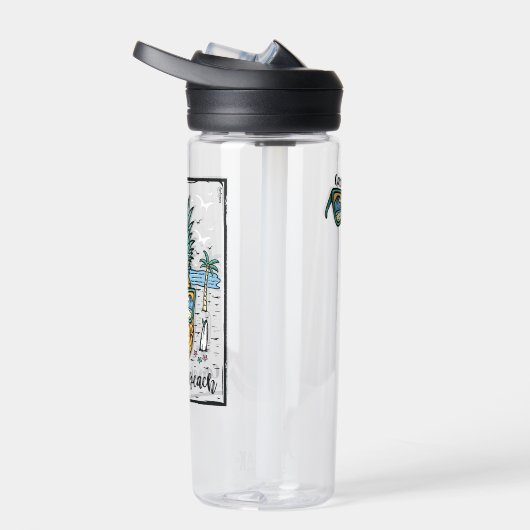 Retro Carrabelle Beach beide zijden kunstwerk. T-S Waterfles (Rechts)