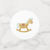 Retro Carriage Toys Bottle Mint Gold Baby shower Confetti (Kleine voorkant)