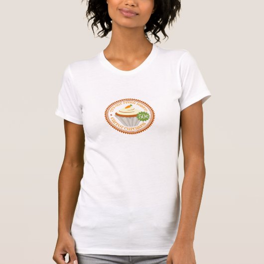 Retro Carrot Cupcake Shirt (Voorkant)