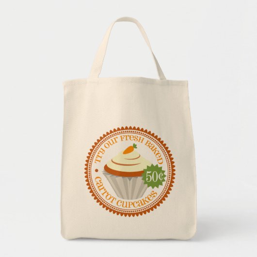 Retro Carrot Cupcake Tote Bag (Voorkant)