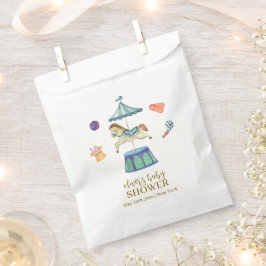 Retro Carrousel Carnaval Baby shower Bedankzakje