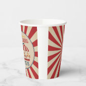 Retro Carrousel Circus Carnaval Verjaardag Papier  Papieren Bekers (Links)