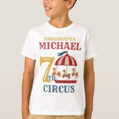 Retro Carrousel Circus Carnaval Verjaardag Shirt (Voorkant)