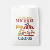 Retro Carrousel Circus Carnaval Verjaardagsgunstta Bedankzakje (Voorkant)